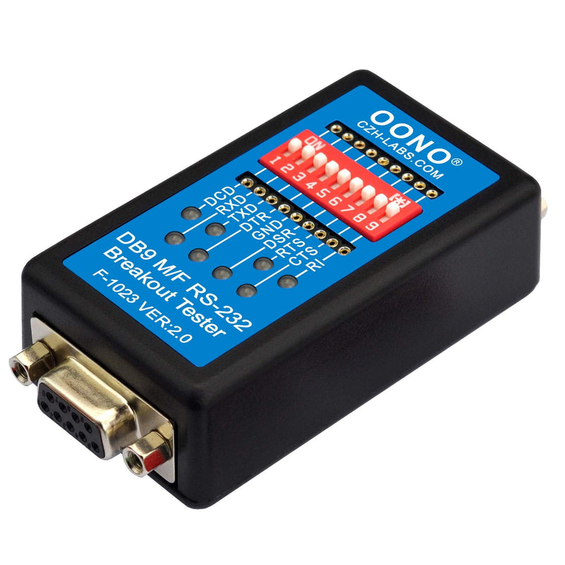 RS232 Breakout Tester LED Monitor, DB9 Male to Female Breakout Module