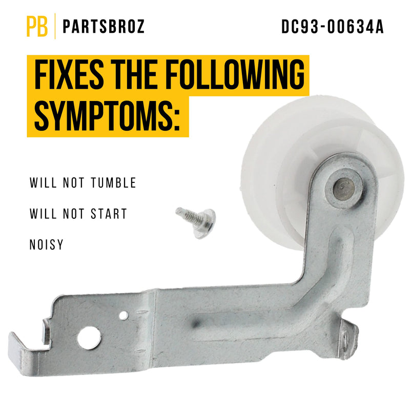 DC93-00634A Idler Pulley Assembly by PartsBroz - Compatible with Samsung Dryers - Replaces AP6038887, DC96-00882C, DC96-00882B, PS11771601 (DC93-00634A) DC93-00634A