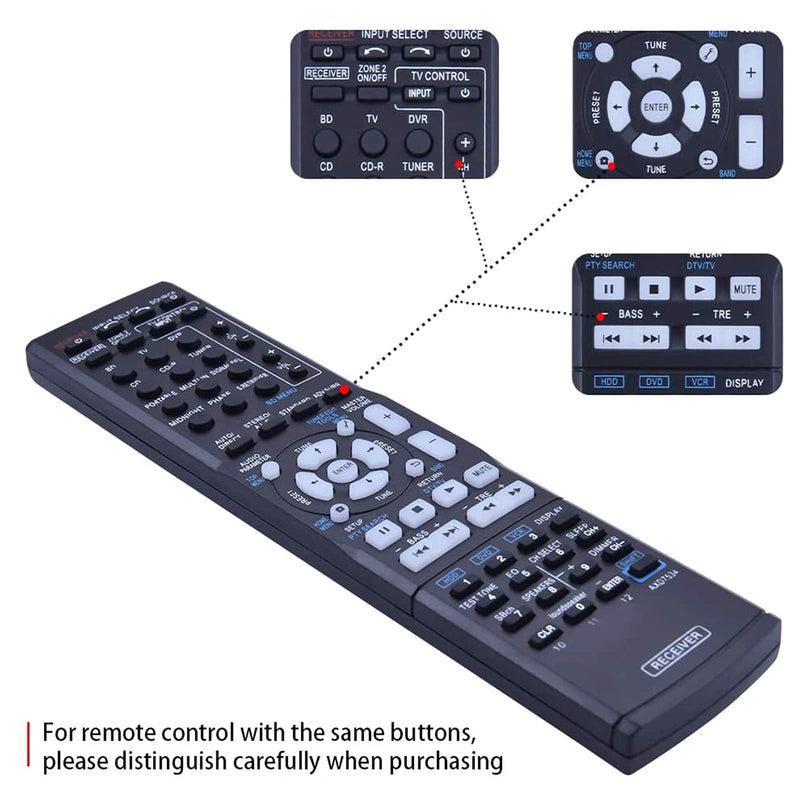 New AXD7534 Replaced Remote Control Fit for Pioneer AV Receiver VSX-519V VSX-519V-K VSX-519V-S