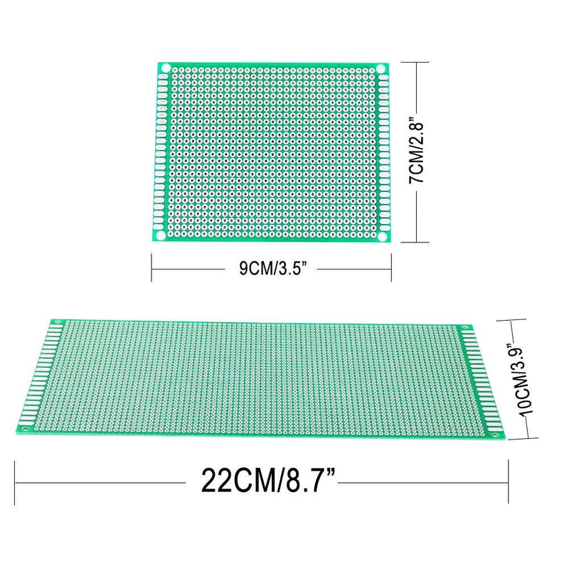 YUNGUI PCB Board Kit,11 Pieces Blank Circuit Board Large Prototype Board for Soldering and Electronic Project Compatible with Arduino Kits