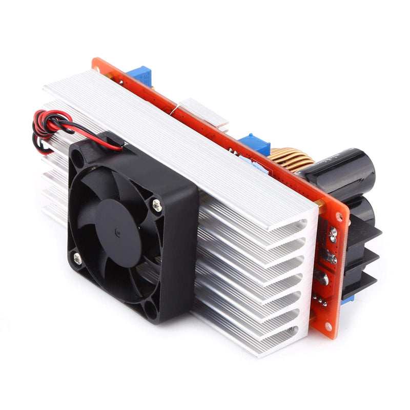 Telituny 1500W Boost Module, Boost Module 30A 1500W DC-DC Boost Converter Step-up Power Supply Module In 10~60V Out 12~90V for LED Motor Electrical Appliances