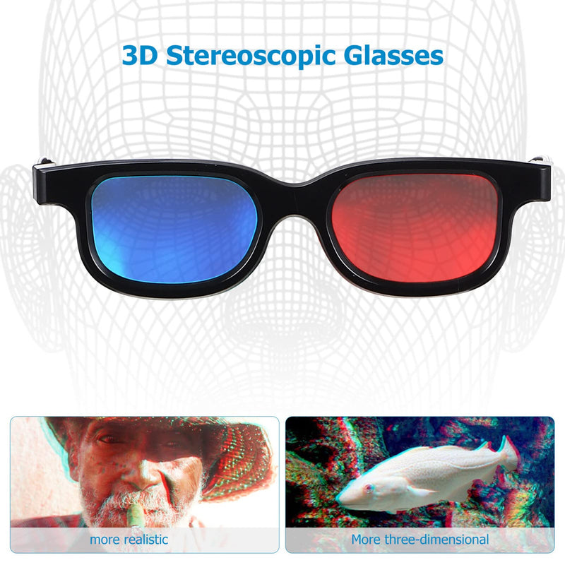 MAGICLULU 10 Pcs 3D Viewing Glasses 3D Movie Game Glasses Red-Blue 3D Glasses for TV Cinema Films