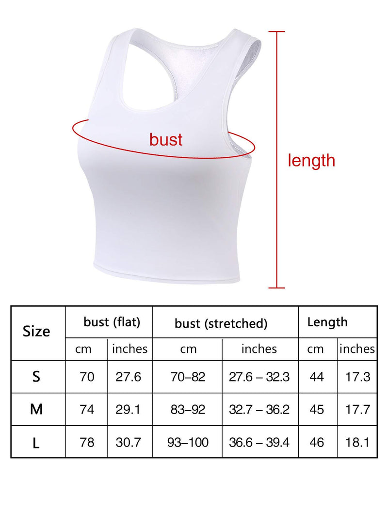 6 Pieces Basic Crop Tank Tops Sleeveless Racerback Crop Sport Top for Women Black, White, Dark Grey, Navy, Grey, Olive Small