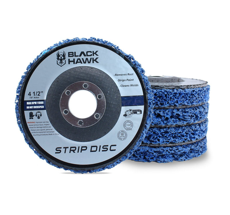 BHA Easy Strip Discs Clean and Remove Paint, Rust and Oxidation 4-1/2” x 7/8” - 5 Pack 4-1/2” x 7/8”