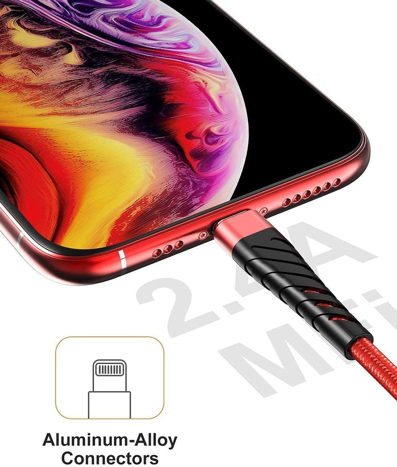 (2 Pack) iPhone Charger 10ft for [ MFi Certified],CyvenSmart 10 Foot Long Lightning Cable Fast Charging Cord 10 Feet for iPhone 12/12 Pro/11/11 Pro/11 Pro Max/XS/XS Max/XR/X/8/8 Plus/7/7 Plus/6 Plus red