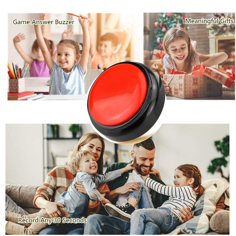 Netual Recordable Easy Button Sound Button Voice Recorder Talking Button 30 Second Custom Recordable Talking Button for Dogs to Communicate