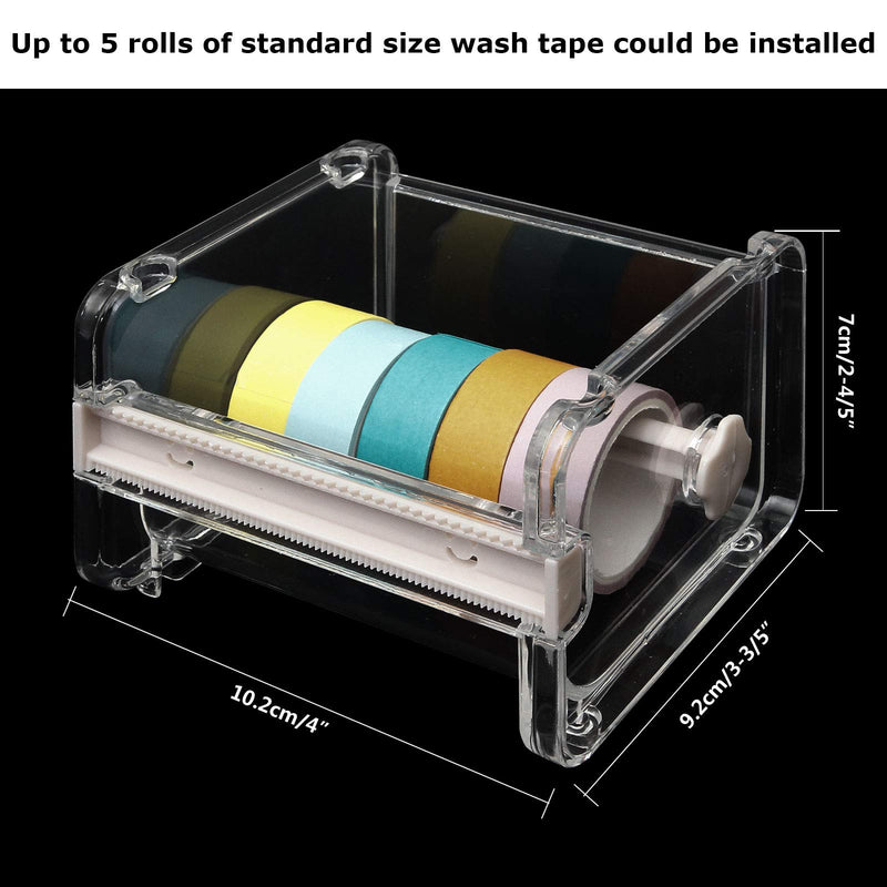 6Pcs Washi Tape Dispenser Cutter, Tape Holder Organizer, Washi Tape Organizer, Masking Tape Cutter, Office Tape Holder Dispenser for Desk