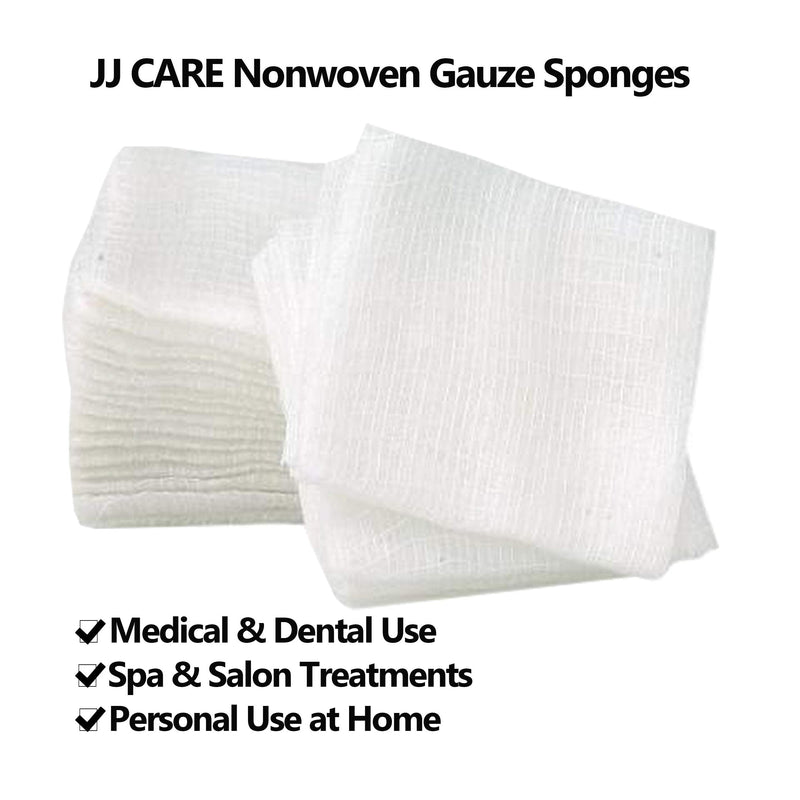 JJ CARE Gauze Pads (Pack of 2) (2 x 2 in.), Gauze Pads 2x2, 2x2 Gauze Pads, Gauze Pad, 2x2 Gauze