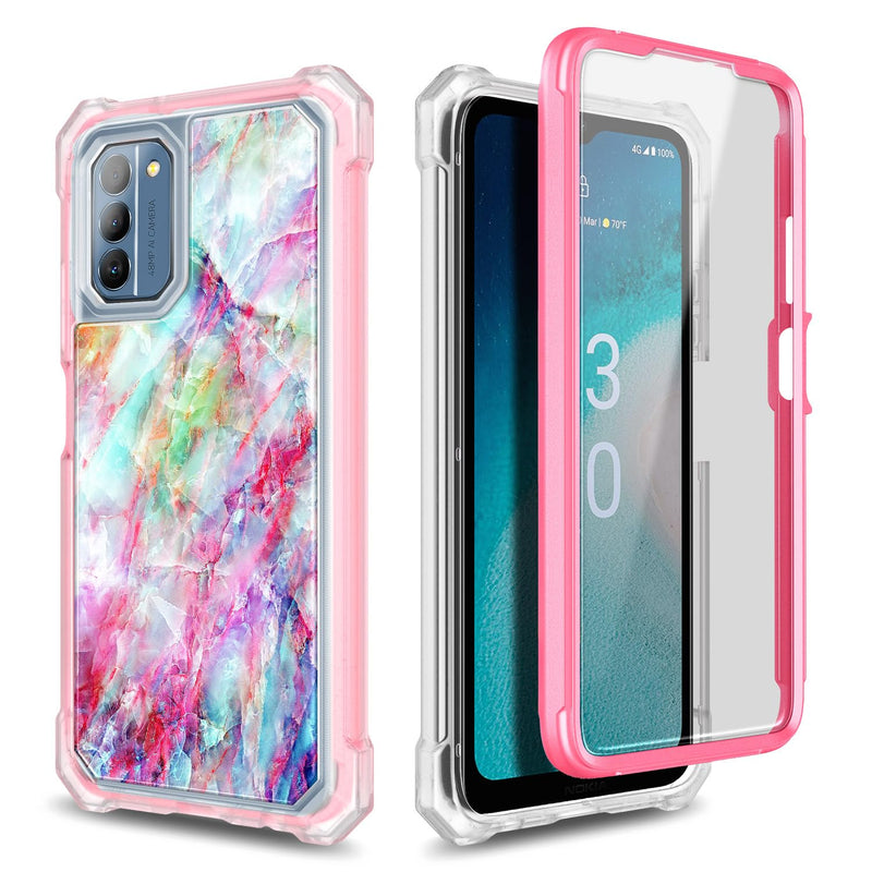 NZND Compatible with Nokia G100 Case (N150DL) /Nokia C300 (N155DL) with [Built-in Screen Protector], Full-Body Protective Shockproof Rugged Bumper Cover, Impact Resist Durable Phone Case (Fantasy) Fantasy