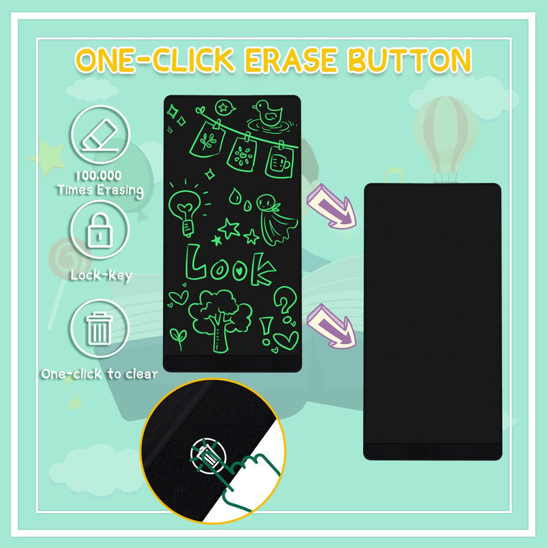 Amoretti Sonnet Mini LCD Writing Tablet, 6.5in Erasable Reusable Electronic Drawing Pads, Electronic scratchpad for Kids and Adults.