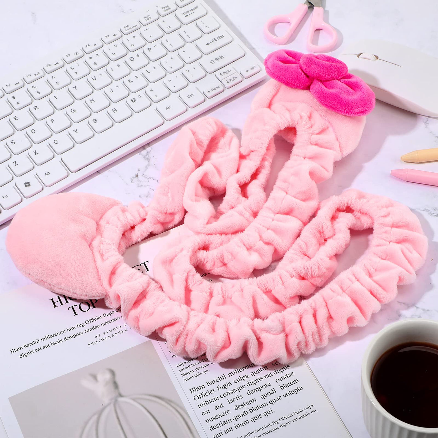 29'' Kawaii Computer Monitor Cover with Cat Ear Design, Furry Cute