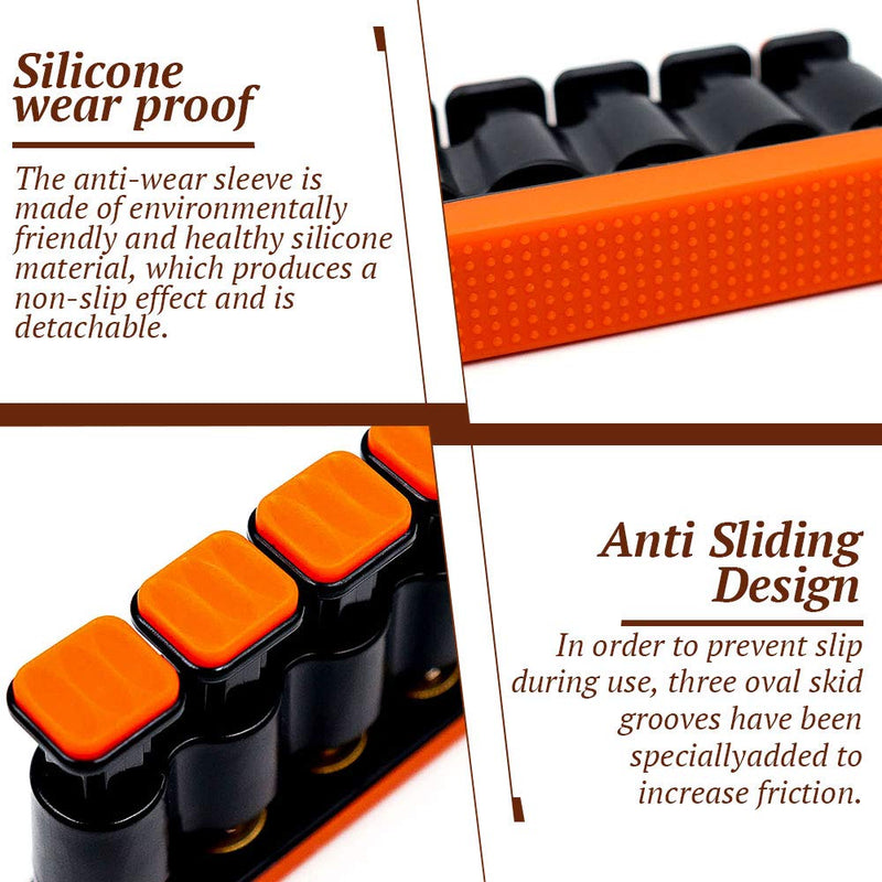 DILIMI Finger Strengthener,Guitar Beginner Exercier,Finger Trainer,Hand Grip Strength Trainer for Athletes,Musicians & Physical Therapy Orange