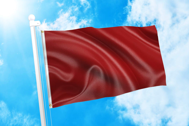 DMSE Solid Blank Flag 3X5 Ft Foot Flag UV Resistant (2x3 Polyester, Burgundy) 2x3 Polyester