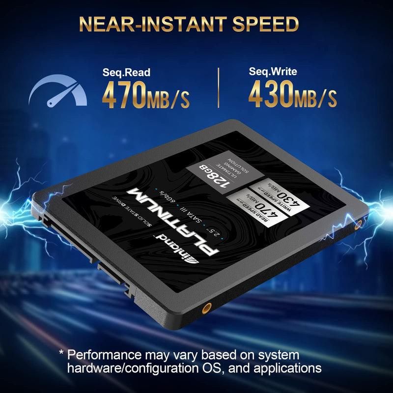 INLAND Platinum 128GB SSD SATA III 6Gb/s 2.5" 7mm TLC 3D NAND Internal Solid State Drive (128GB) Platinum-128GB