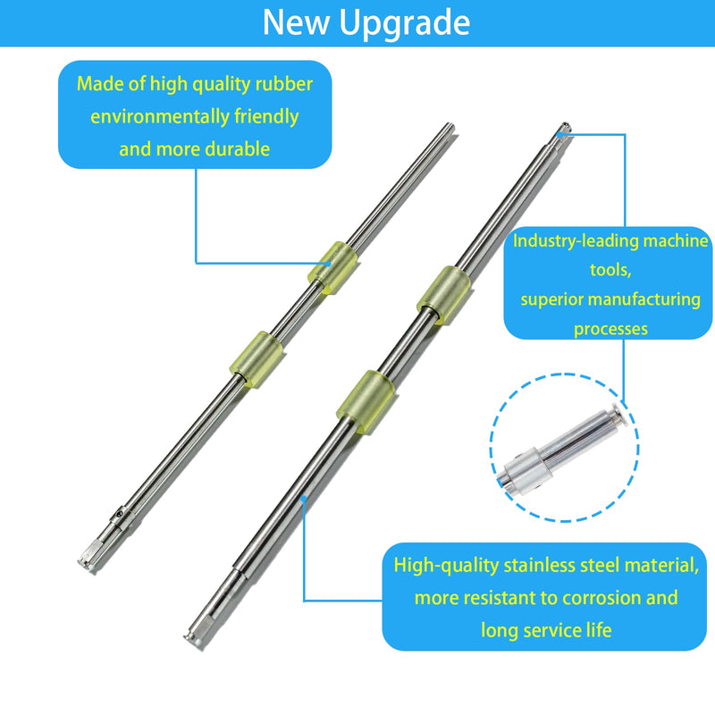 2023 Upgraded Feed Roller Kit with Iron Shaft, Compatible with Fujitsu Fi-6130 Fi-6130Z Fi-6140 Fi-6140Z Fi-6230 Fi-6230Z Fi-6240 Fi-6240Z Fi-6125 Fi-6225 etc,Parts Number: PA03540-Y075 (2PCS) Feed Roller Kit with Shaft