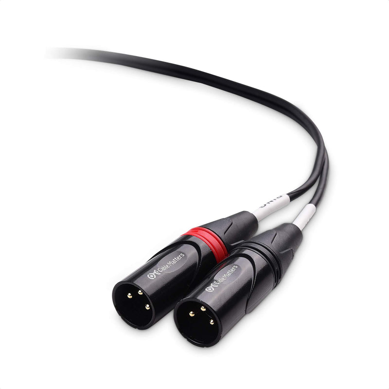 Cable Matters 3.5mm 1/8 Inch TRS to 2 XLR Cable, Male to Male Aux to Dual XLR Breakout Cable - 6 Feet 6 ft