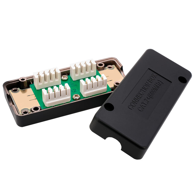 BIGtec CAT.7 LSA connector connection box for installation cable network cable connection module connector for cable CAT.5 CAT.6 CAT.7, shielded housing, connects extended installation cable
