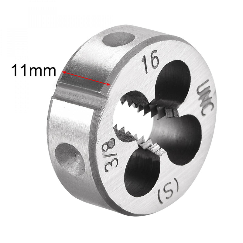 sourcing map Round Die Machine Right Thread Die Alloy Tool Steel 3/8"-16 UNC