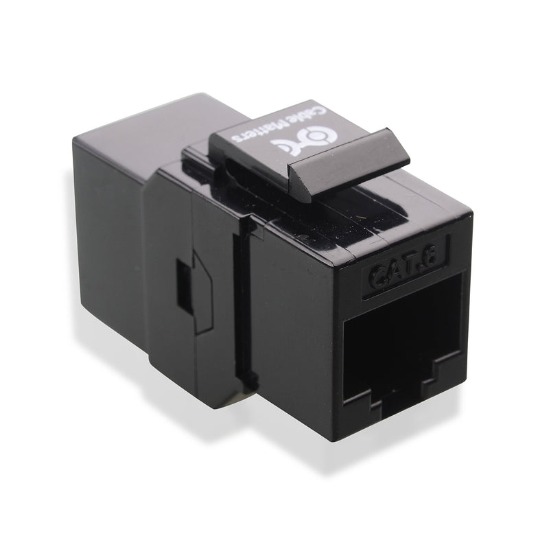 Cable Matters UL Listed 5-Pack RJ45 Keystone Jack Coupler Gender Changer in Black Blue