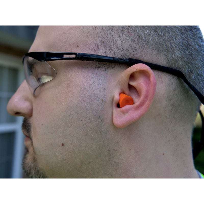 Hyper Tough 120 Single-USE EARPLUGS NRR 32dB Noise Reduction Foam Ear Plugs, Bright Orange