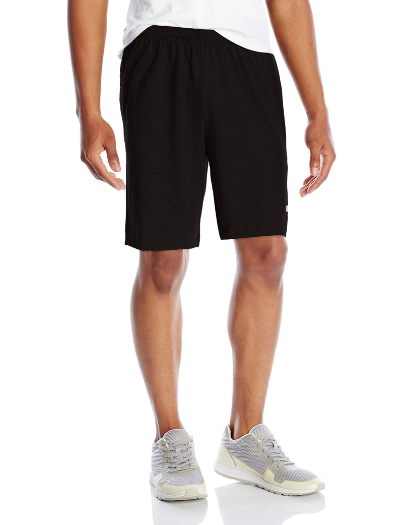 Champion Men's 9" Jersey Short with Pockets Small Black