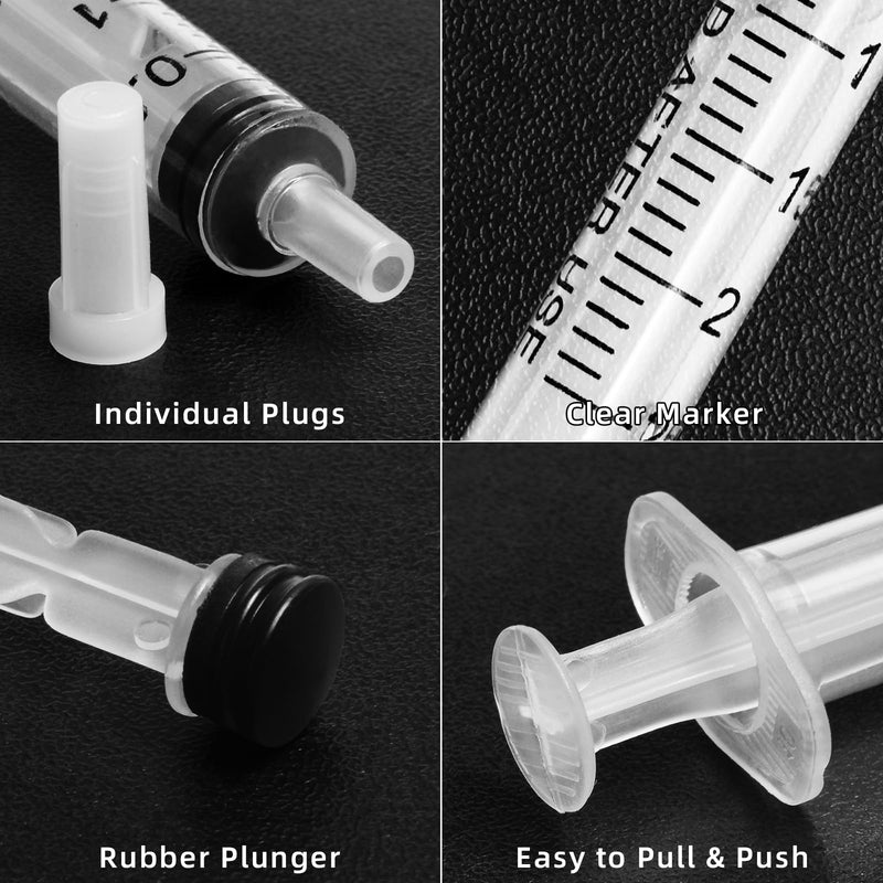 Pack of 50 syringes, 2 ml syringe, disposable syringes without needle, colostrum syringe, dosing syringe, liquid measuring syringes for scientific laboratories, watering, refilling, feeding pets