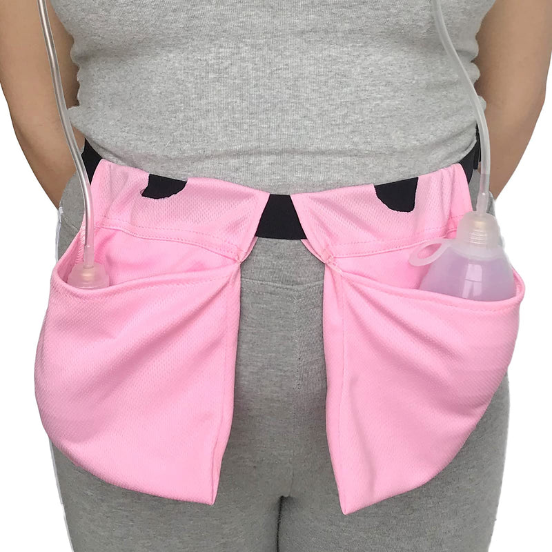 Mastectomy Drain Holder Pouches Large Capacity, Movable Drainage Pockets Stretchy for Breast Reconstruction/Abdominal/Explant/Tummy Tuck, Post JP Drains Management, Pink 1 Count (Pack of 1) Dwaist