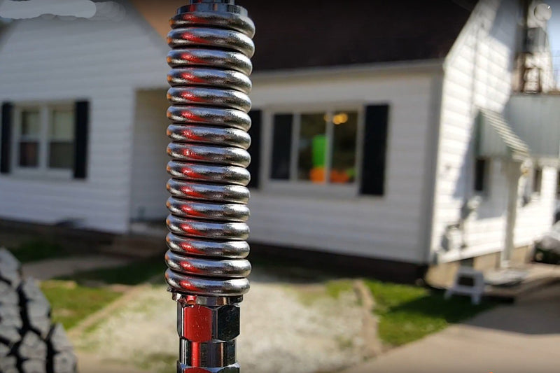 SS-3H CB Antenna Spring Mount - Heavy Duty Stainless Steel Antenna Electronics Spring to fit Mobile/in-Vehicle CB Radio Antenna Mount up to 60" Long and 3/8" - 24 Threads.