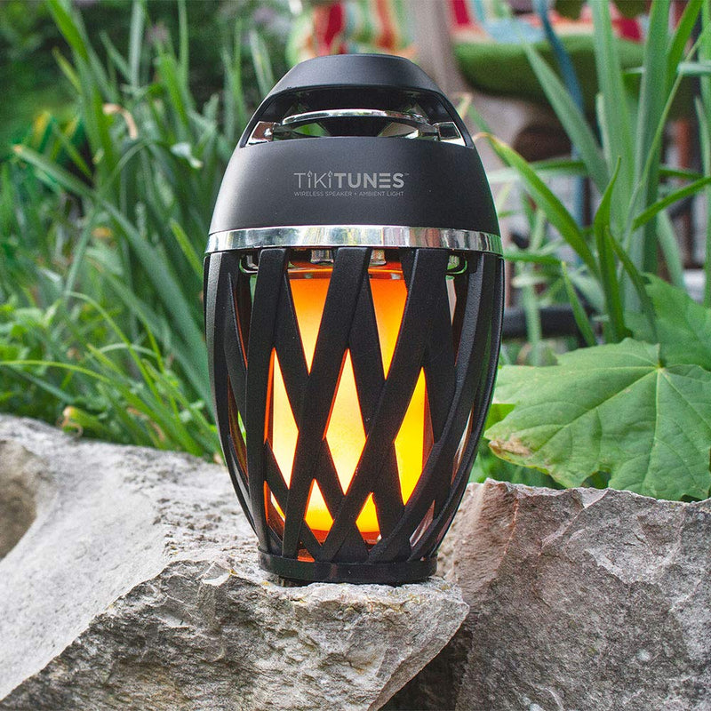 TikiTunes Portable Bluetooth 5.0 Indoor/Outdoor Wireless Speaker, LED Torch Atmospheric Lighting Effect, 5-Watt Audio USB Speaker, 2000 mAh Battery for iPhone/iPad/Android Single