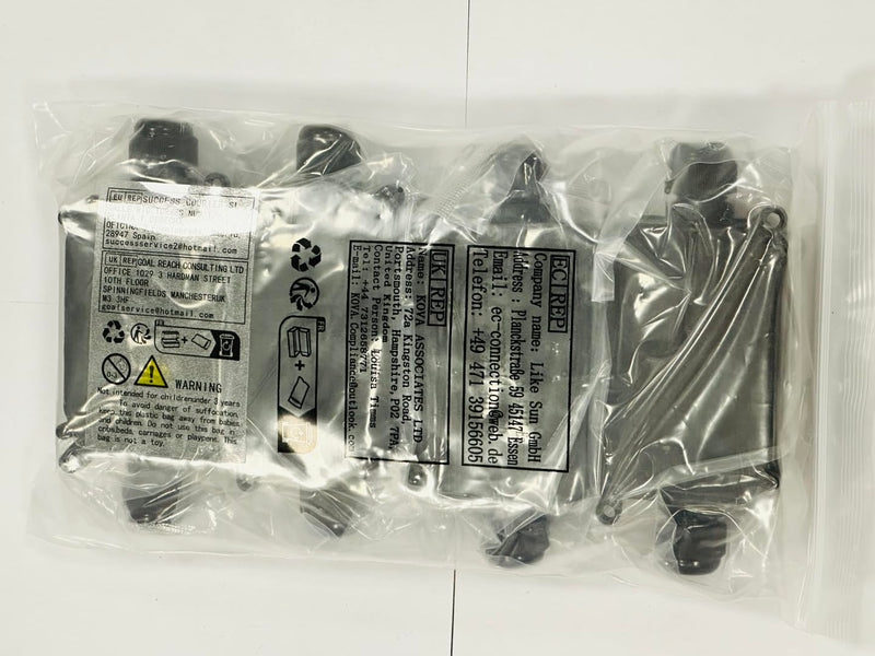 Pack of 4 IP66 waterproof junction boxes, 2-way outdoor cable connector distribution box, black extension cable junction box with PG9 screw connections for Ø3mm-8mm Ø6mm-10mm cable cable 2-way