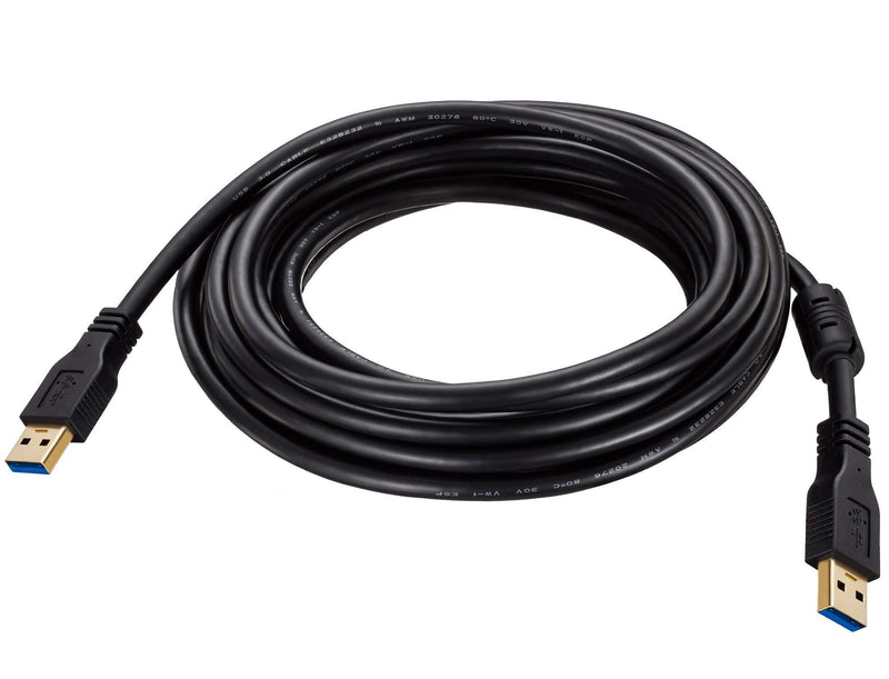 USB to USB Cable Male to Male 20 ft,Ruaeoda Long USB 3.0 Cable A to A for Data Transfer Hard Drive Enclosures, Printer, Modem, Cameras 20 Feet