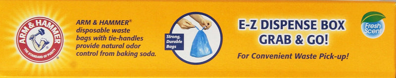 Arm & Hammer 71041 Easy-Tie Waste Bags, Blue, 75-Pack