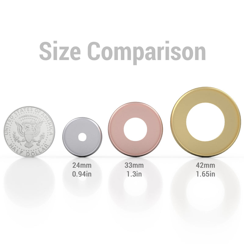 Discagenda Aluminum Disc-Binding Discs 33mm 1.3in 8 Piece Set Gold 8 Piece 1.3in