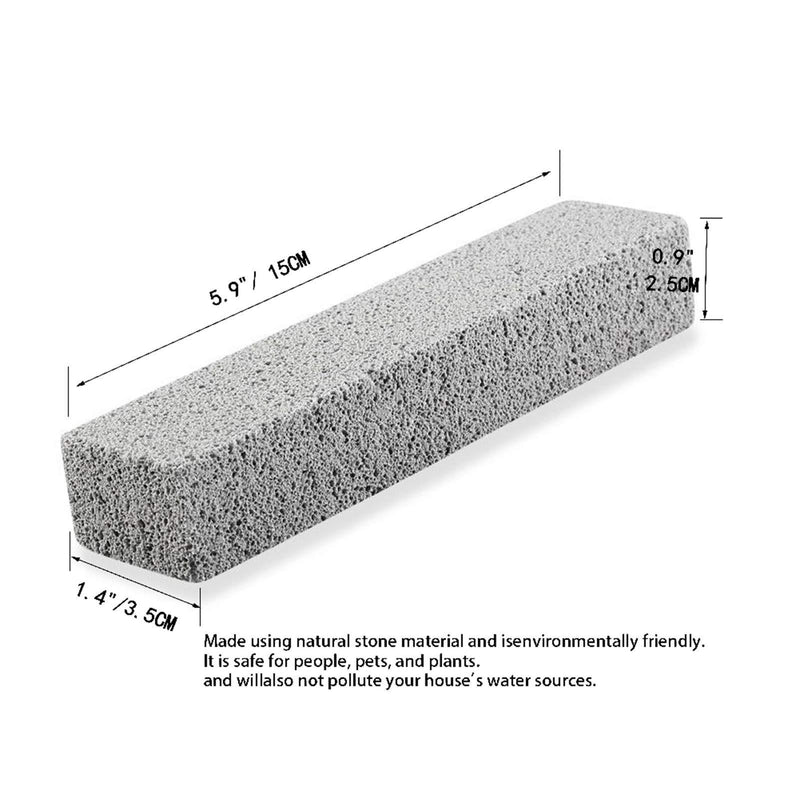 6 Pack Pumice Stone Toilet Bowl Clean Brush, Remove Toilet Bowl Hard Water Rings, Calcium Buildup and Rust Suitable for Cleaning Toilet, Bathroom, Kitchen Sink, Grill（Gray Gray