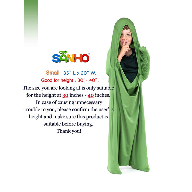 SANHO Premium Sensory Sock,Updated Version, Small, 35" L x 20" W, Good for Height:Up to 40" Green