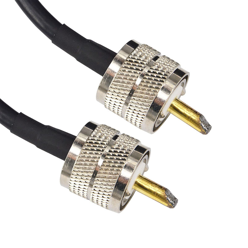 RG58 Coaxial Cable 49.2FT UHF PL-259 Male to Male Low Loss Cable for Ham Radio CB Antenna Cable Radio WiFi Extension Coax for VHF HF 50 Ohm rg 58 Coax Cable
