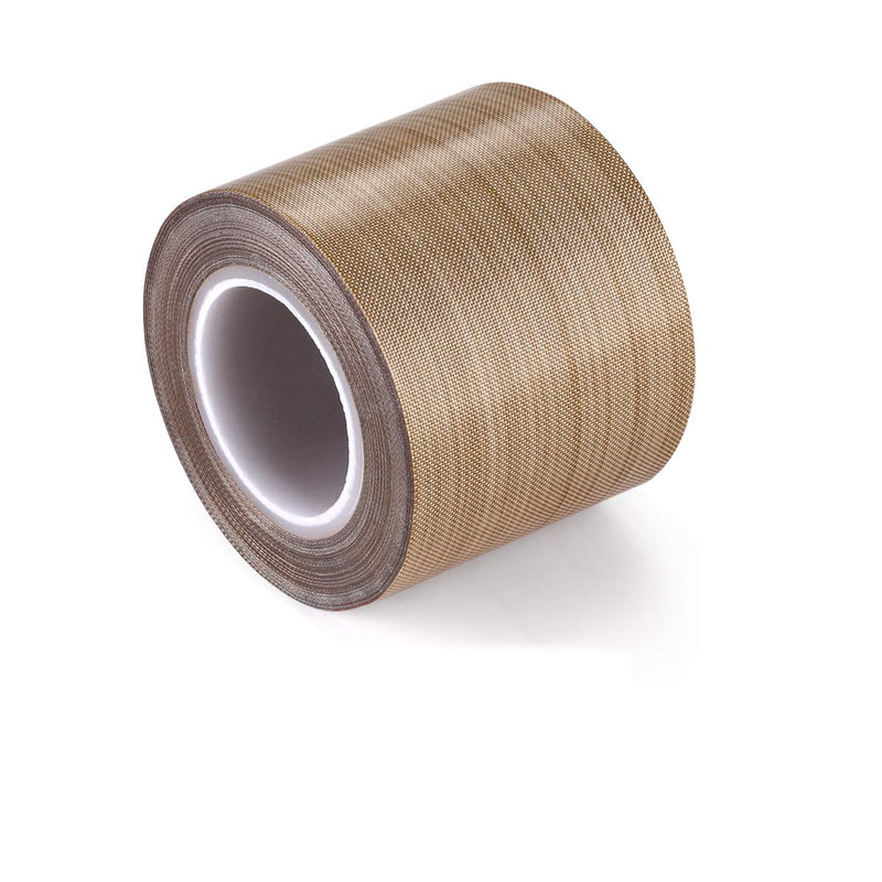 PTFE Coated Fiberglass Telfone Tape,high Temperature Tape;Drying Mechanical Conveyor Belt; Welding Sealing Tape; -196℃ - +300℃ … (Brown, 48mm x 12yards x 0.18mm) Brown2