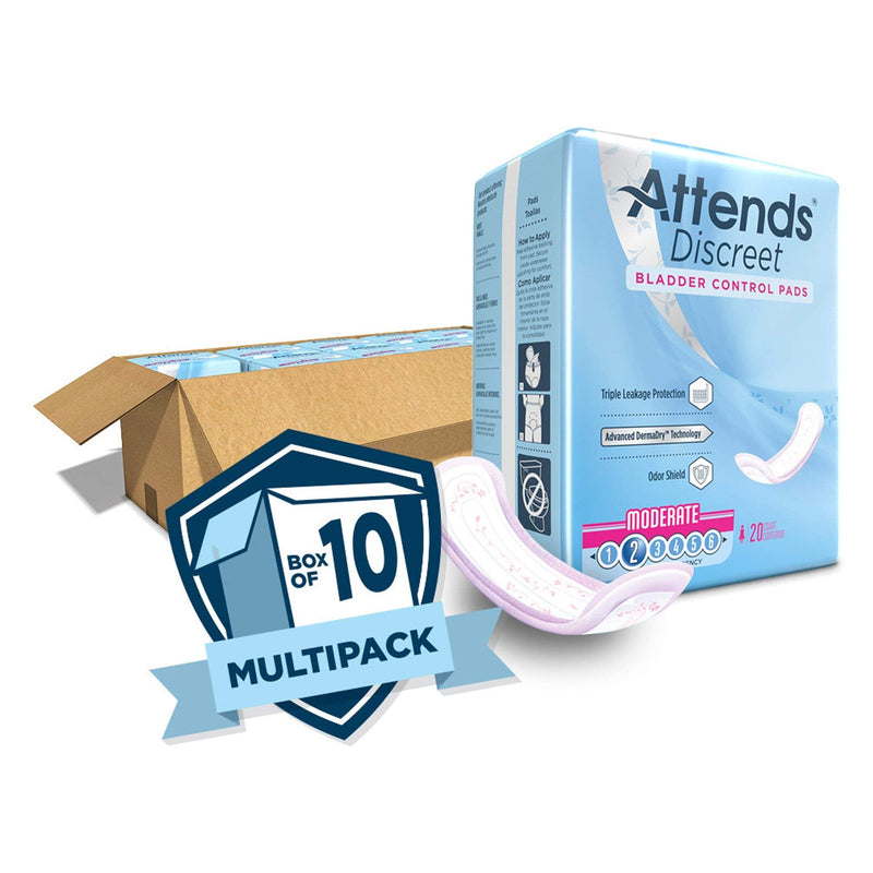 Attends Discreet Bladder Control Pads, Moderate Absorbency Liner Pads, ADPMOD - Pack of 20