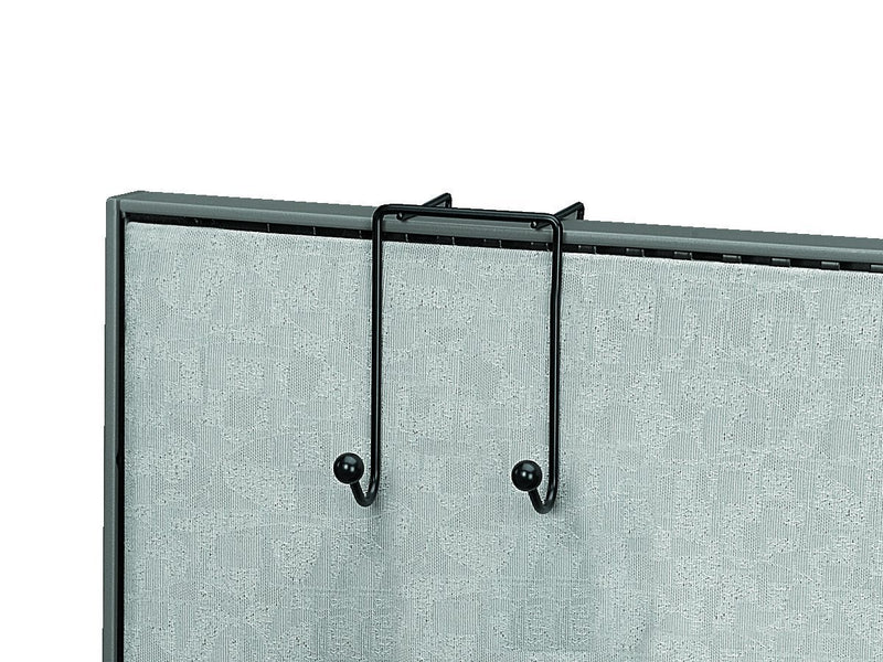 Fellowes FEL75510 Wire Partition Additions Double Coat Hook (75510) Black