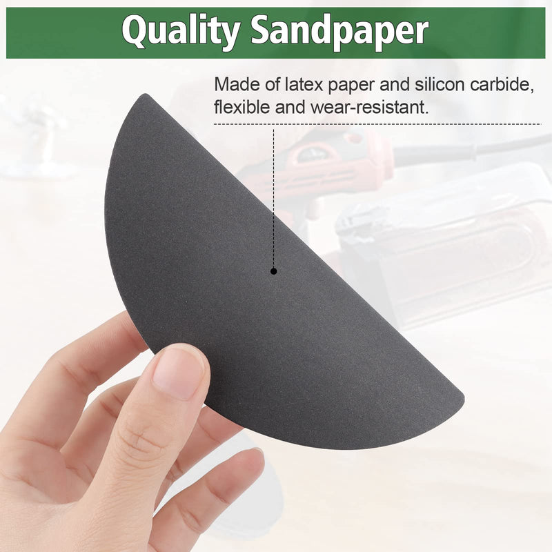 JatilEr Pack of 24 sandpaper 125 mm Velcro, grit 1000/1500/2000/3000/4000/5000 sanding pad round without hole wet dry sanding discs eccentric sander set for car metal wood