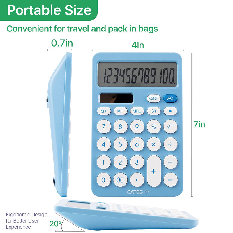 JAWOO Standard Calculator Electronics Calculators with Big Button 12 Digit (Q1blue) Q1blue