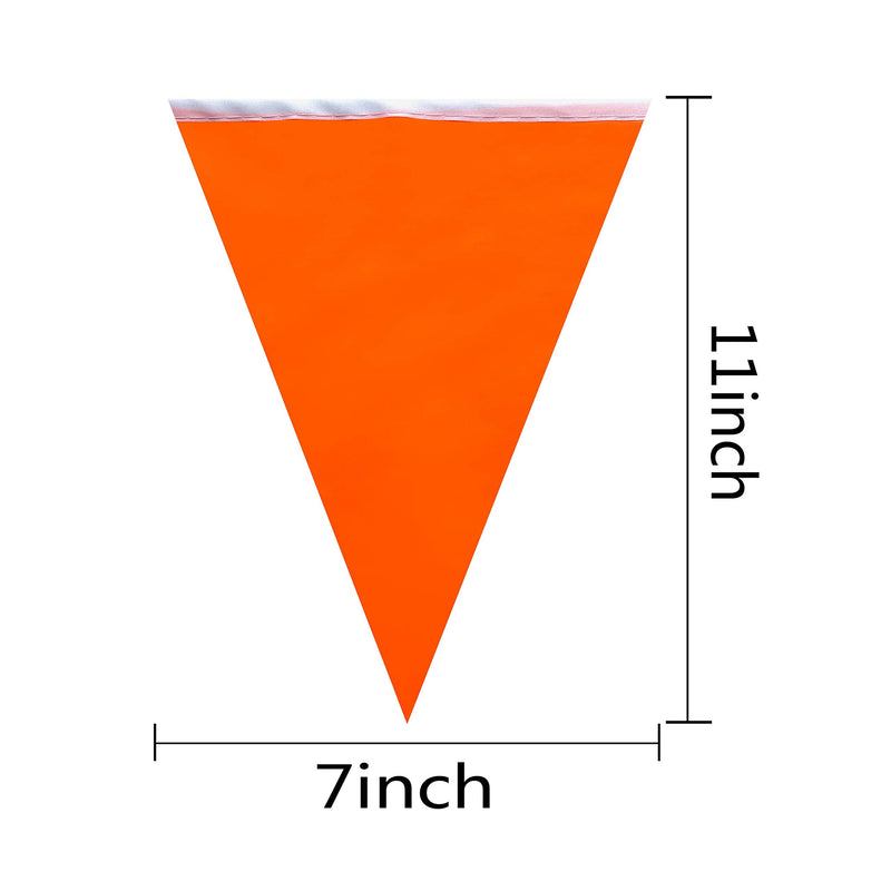 TSMD Solid Orange Pennant Banners Flags String DIY Bunting Flags,Party Decorations for Grand Opening,Kids Birthday,Party Events Celebration