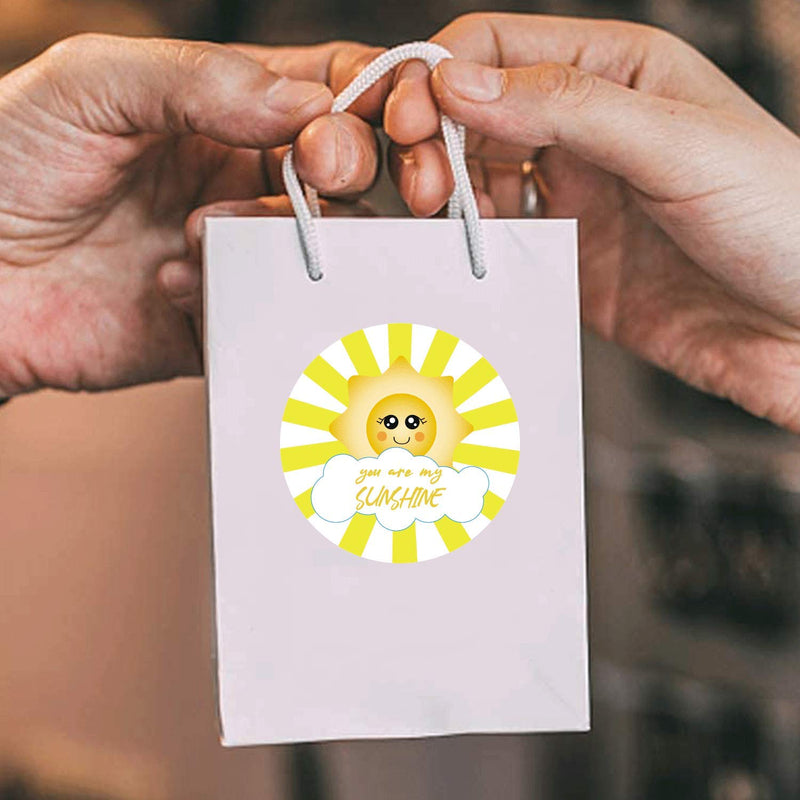 You Are My Sunshine Stickers Thank You Labels 1.5" - 500 pcs Sun Clouds Thank You Customer Appreciation Stickers for Baby Shower Birthday Party Favors, Small Businesses Packaging Labels (500pcs, 1.5 Inch) 500pcs