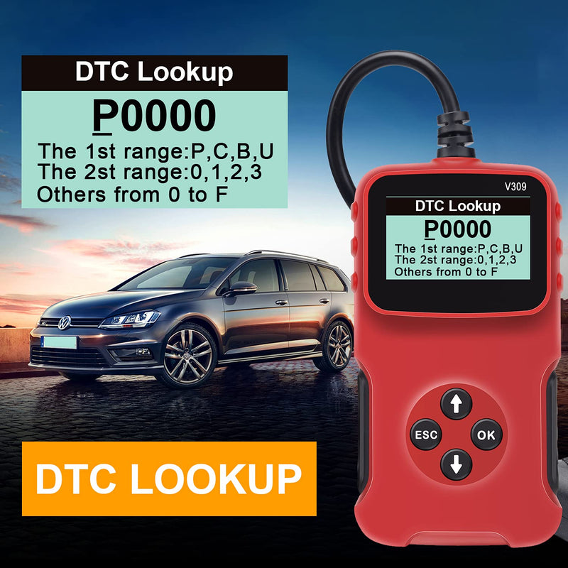 OBD2 Scanner Code Reader Car Engine Fault Code Reader Car Diagnostic Scan Tool for All OBD II Protocol Cars Since 1996 Leekooluu LK11