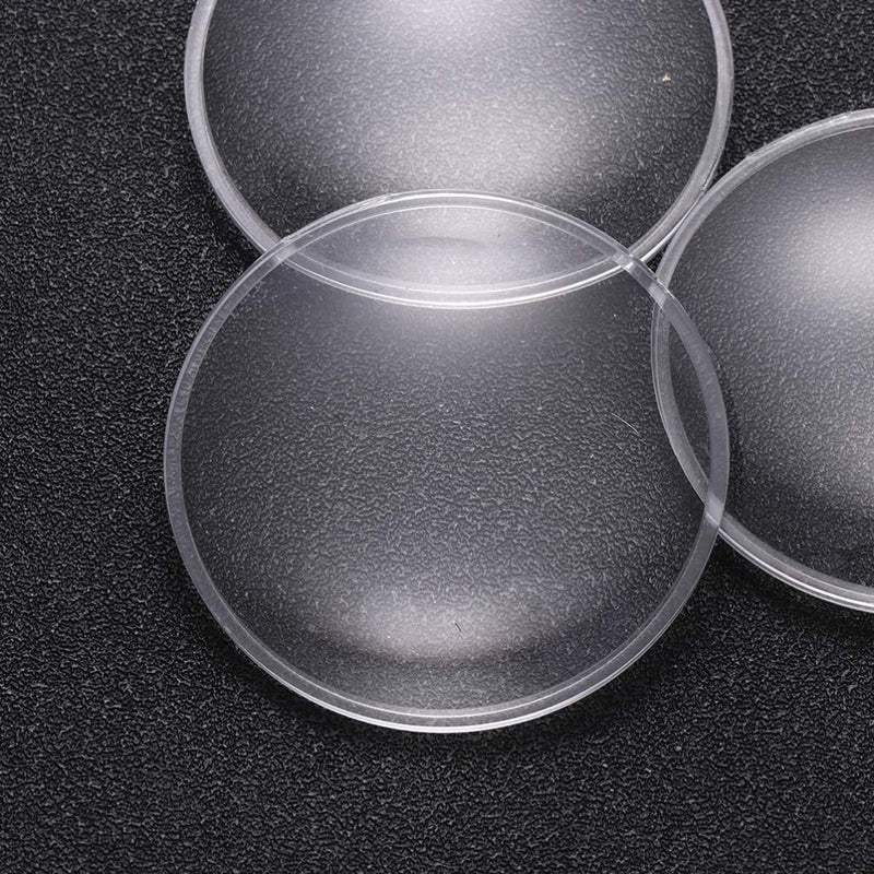 Baluue 40pcs Biconvex Lens Polished Double-Convex Lens Magnifier Lens Replacement, 42mm Diameter