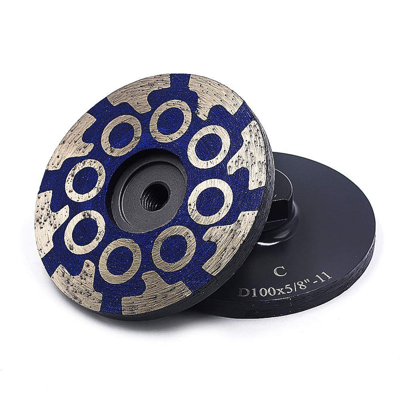 4" Diamond Cup Wheel Resin Diamond Grinding Wheel Coarse Grit with Thread 5/8“-11 for Grinding Stone Concrete and Tiles…