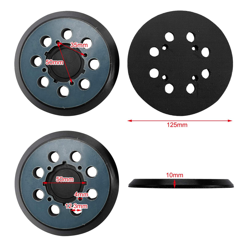 Patioer 4 Pack 5 inch 8 Hole Hook and Loop Replacement Sanding Pad for DeWalt DWE64233 & N329079 Compatible with DWE6423/6423K, DWE6421/6421K, DWE6421-B2, DWE6421-B3, DWE6421-BR, DCW210B