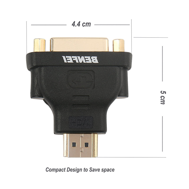 HDMI to DVI Adapter, BENFEI HDMI to DVI-D DVI Bidirectional Converter Male to Female with Gold-Plated Cord 4 Pack