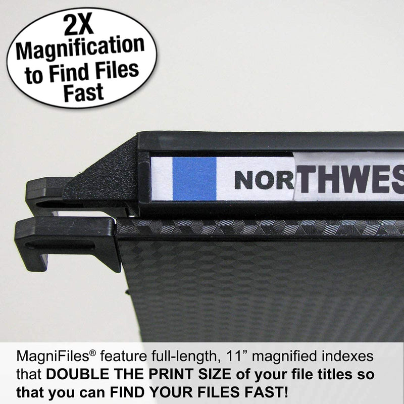 Ultimate Office MagniFile High-Capacity Hanging File Folders, 5" Expanding Files With Silicone Rubber Gussets and Sewn Nylon Edges (Set of 2)