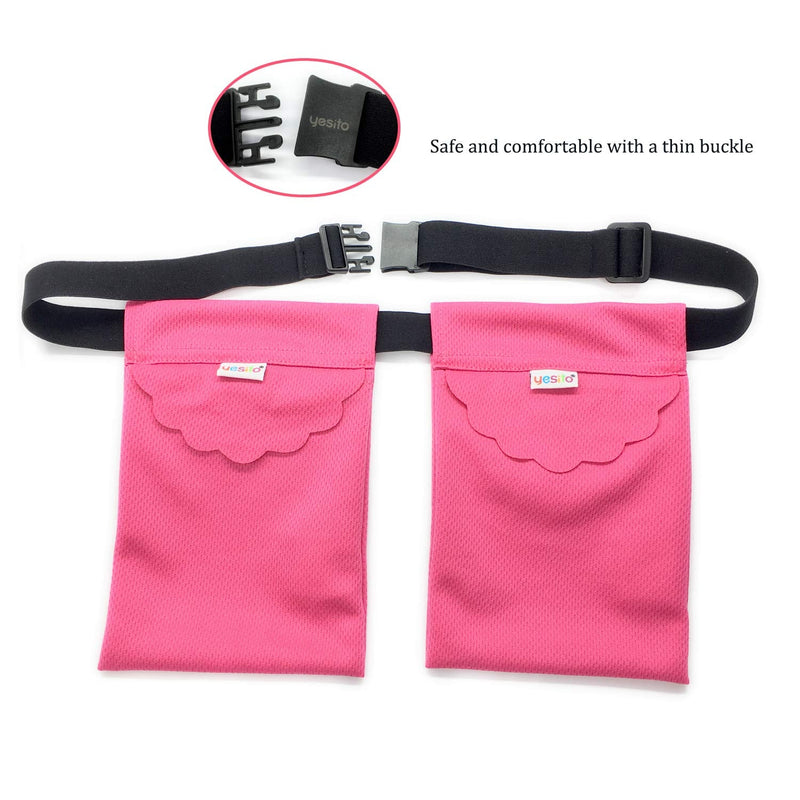 Yesito mastectomy drainage pouch and Shower for Support Adjustable Comfort (Pink) (Rose Red)